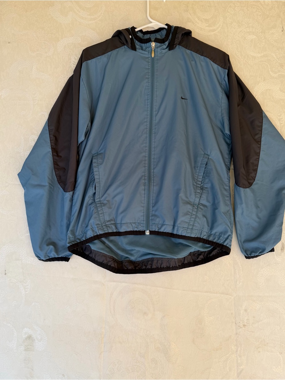 Nike Women's Slate Blue and Black Windbreaker Jacket